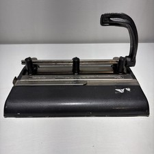 Vintage Master Products USA Metal Adjustable 3-HOLE PAPER PUNCH Hole Puncher