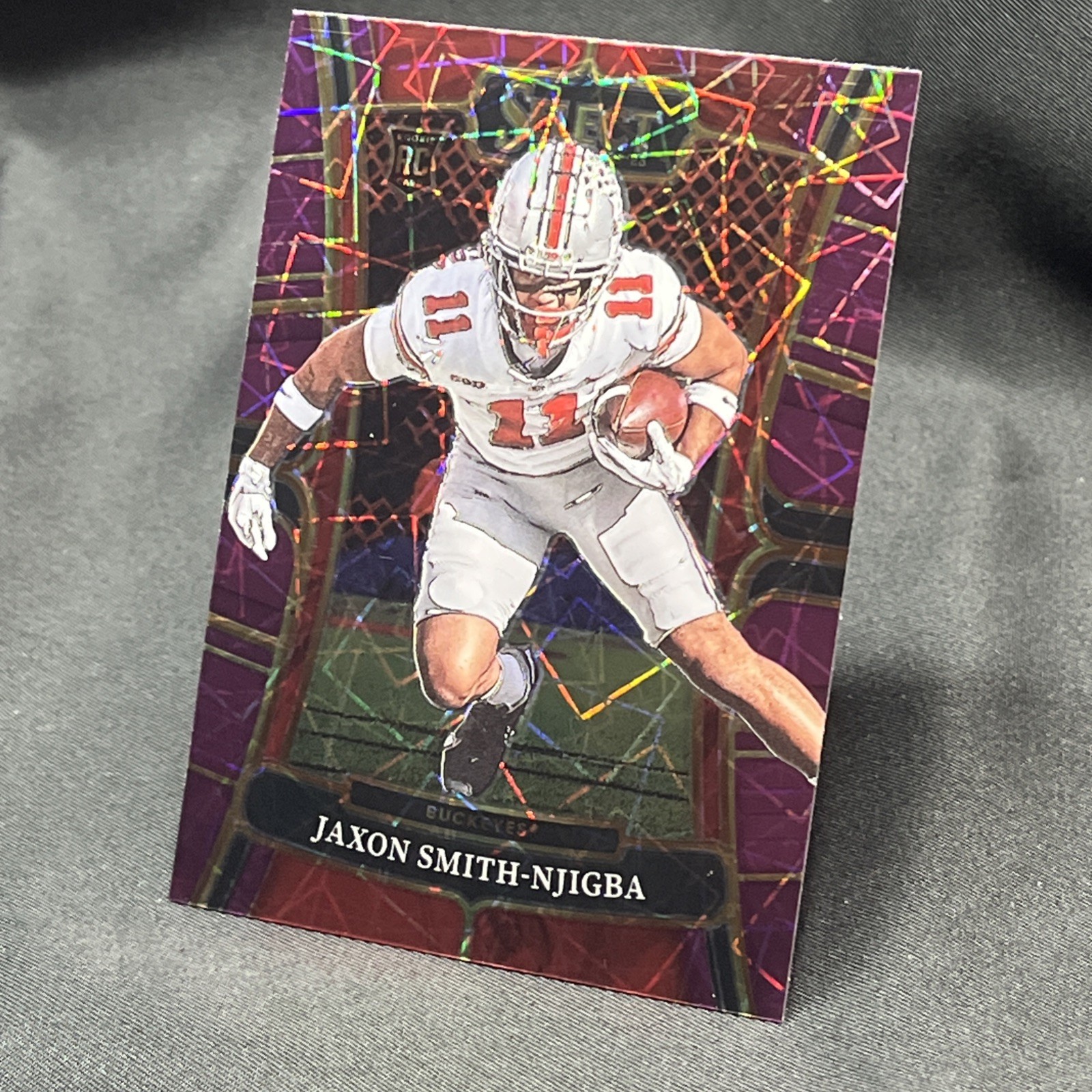 2023 JAXON SMITH-NJIGBA🔥  Select Draft Picks 🔥Purple Lazer Prizm Rookie #7