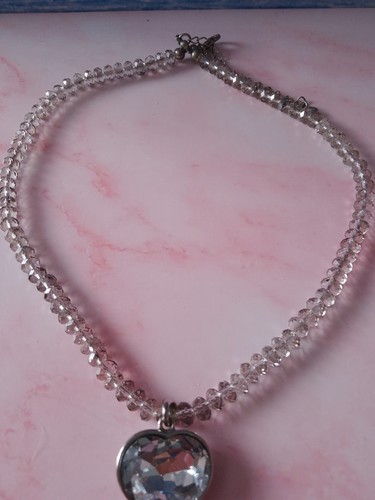 Stunning Crystal Necklace And Large Crystal Heart - Picture 2 of 7