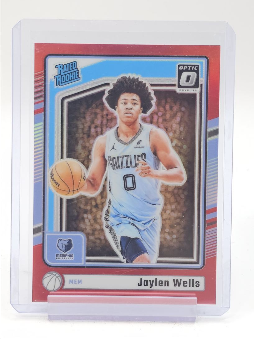 JAYLEN WELLS 2024-25 DONRUSS OPTIC RATED ROOKIE RED PRIZM #252 RC /99 Q5597