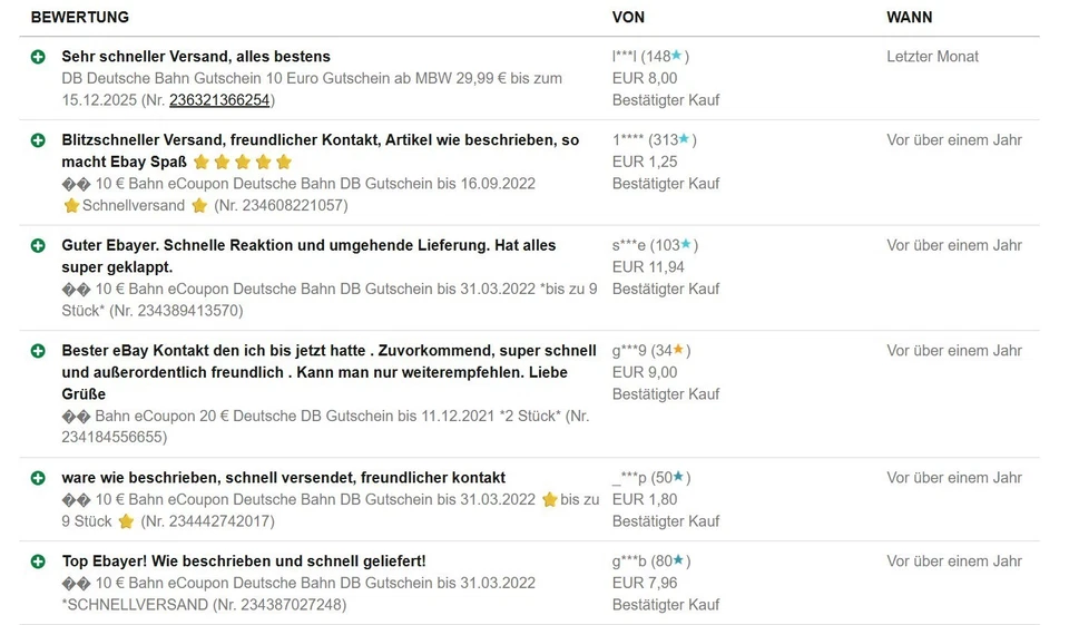 DB Deutsche Bahn Gutschein 10 Euro Gutschein ab MBW 29,99 € bis zum 15.12.2025 - Bild 2 von 2