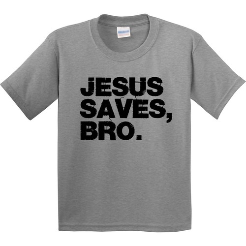 Inktastic Jesus Saves, Bro. Youth T-Shirt Love Teen Christian Bold Unisex Tee