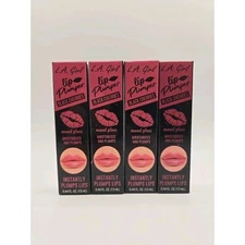 Lot of 4 L.A. Girl Lip Plumper Black Cherries Mood Gloss Instantly Plumps Lips