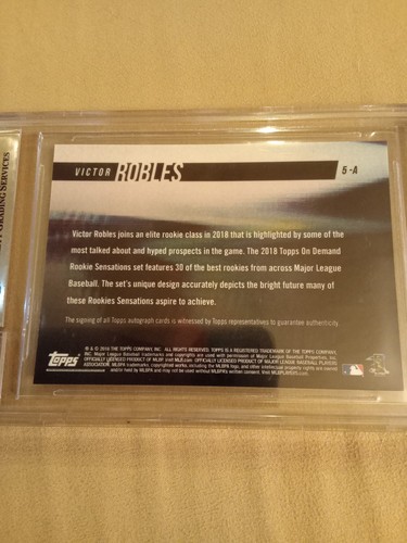 2018 Topps On Demand Victor Robles AUTOGRAPH #5-A Graded BGS 9.5 GEM MINT - Picture 2 of 2