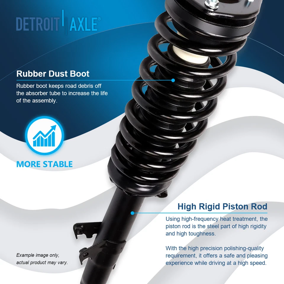 Front Coil Spring Strut Upper Lower Control Arm Sway Bar for 2003 - 2008 Mazda 6 - Image 4 of 4