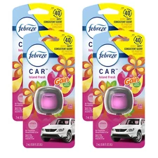 Febreze Vent Clip Car Air Freshener - Car Refresheners - Island Fresh, 4 Pack