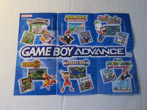 POSTER PUBLICITE  DOUBLE FACE -  GAME BOY ADVANCE    - NINTENDO -  2002 - Imagen 1 de 2
