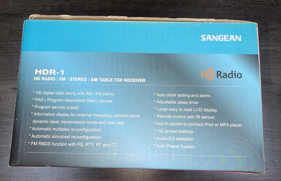 SANGEAN 高清收音机型号 HDR-1 高清调幅/调频/高清木头数字接收器 立体声 全新带盒 — 第 4/4 张图片