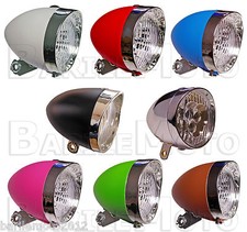 FANALE ANTERIORE BICI 3 LED GRAZIELLA - OLANDA - CITY BIKE - FIXED VARI COLORI
