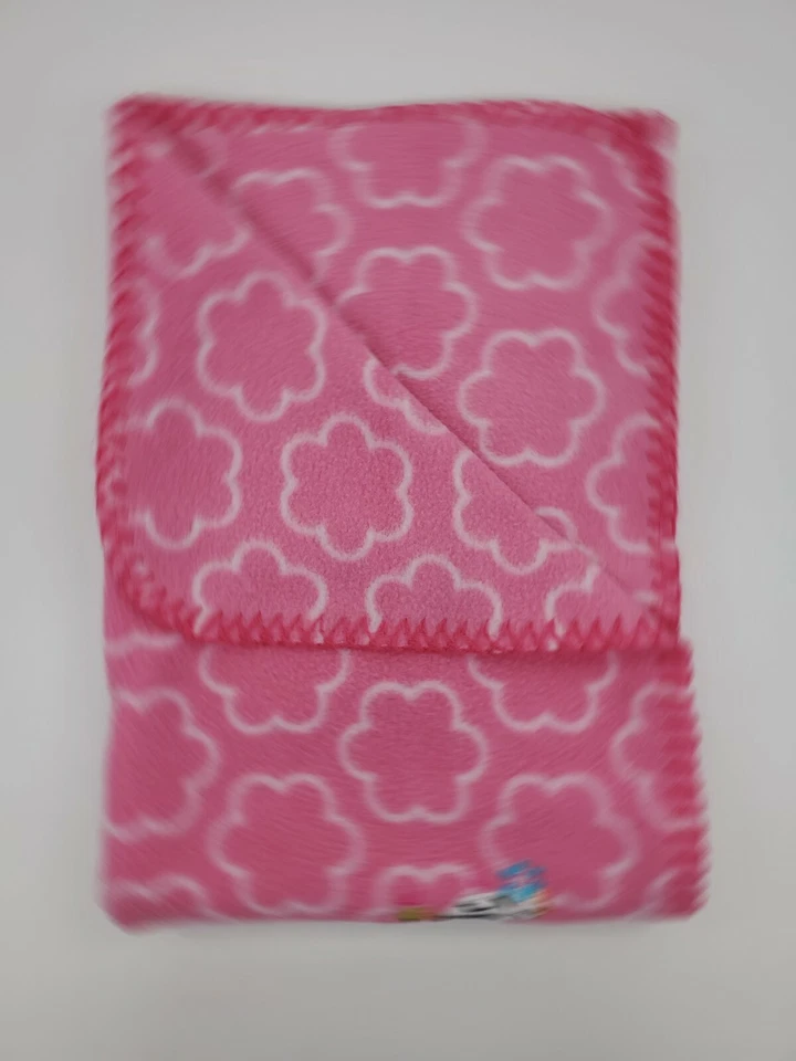 Manta de bebé Nojo Little Bedding rosa flores cebra cosida ribete seguridad niña B69 Foto 3 de 4