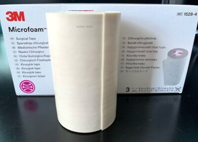 3M Microfoam ELASTIC FOAM Surgical Medical Tape 4'' x 5.5 yds -1, 2 or 3 Rolls/bx