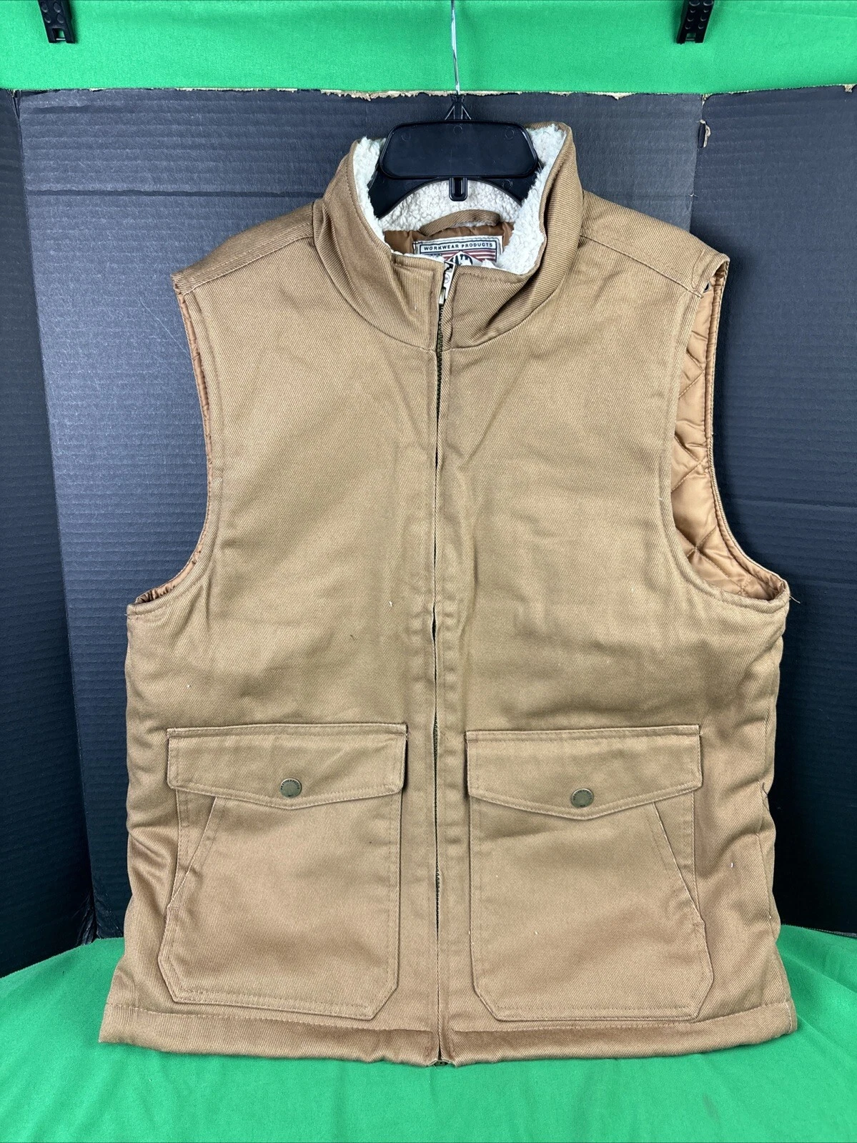 WP Weatherproof Men's Workwear Vest Size S Harvest Tan/Natural Sherpa image 3