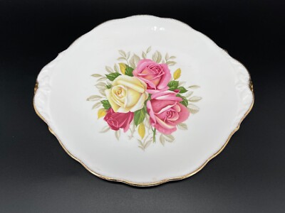 Queen Anne Lady Sylvia Cake Cookie Serving Plate Platter Bone China England