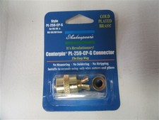 SHAKESPEARE GOLD PLATED BRASS CENTERPIN CONNECTORS ( SET OF 2 ) PL-259-CP-G BOAT