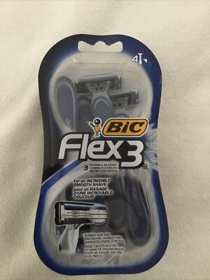 Bic Flex 3 Disposable Shavers Sensitive Skin, 4 count