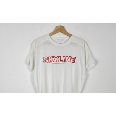 イッセイミヤケ　ISSEY MIYAKE　半袖　グラフィックTシャツ　白　M　2 Issey Miyake Skyline shirt | eBay