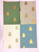 4 Pcs Honeybee Wallpaper Samples Gold Paper Crafts Scrapbook Decoupage Honey Bee 4 Pcs Honeybee Wallpaper Samples Gold Paper Crafts Scrapbook Decoupage Honey Bee