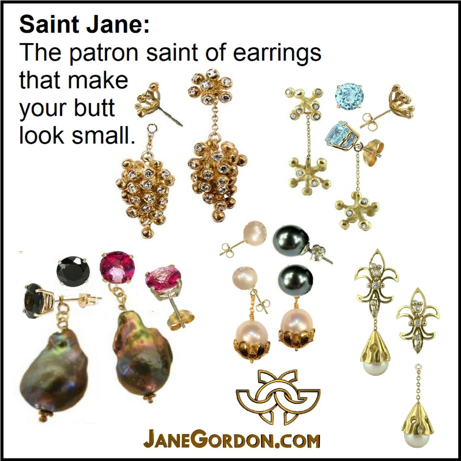 NEW-Grapes Drop Earring-Detachable Stud-Interchangeable Sterling Silver Diamonds image 7