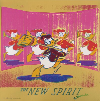 ANDY WARHOL Pop Art Poster or Canvas Print ''The New Spirit (Donald Duck)''