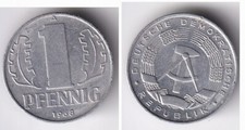 DDR 1 Pfennig 1968 km#8.1