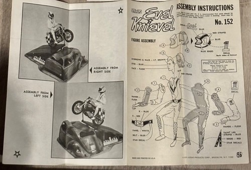 1974 Evel Knievel Near Mint 1/12 Scale Model Kit by Addar Products Corp. - Picture 10 of 15