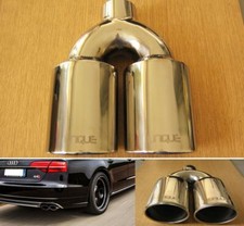 Doppia Uscita Marmitta Terminale Di Scarico Auto 49mm Doppio Tuning Universale