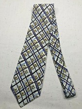 Vintage Men's Necktie Tie Classic Style PRONT Thatch Abstract Retro Textured