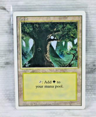 1994 MAGIC THE GATHERING (MTG) FOREST (C) LAND TCG REVISED EDITION