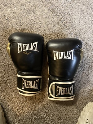 Everlast Boxing Powerlock Training Gloves Sparring Bag Mitt Work- 16oz