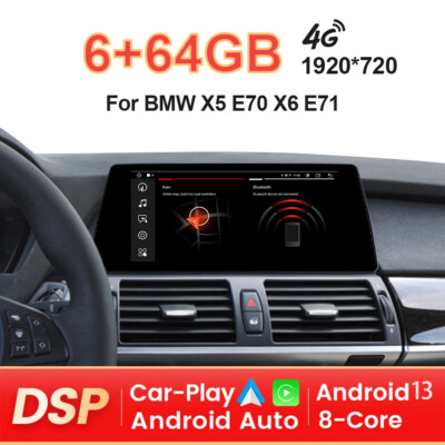 10.33'' Autoradio Carplay Android 64GB GPS Android DAB Für BMW X5 E70 X6 E71 NEW
