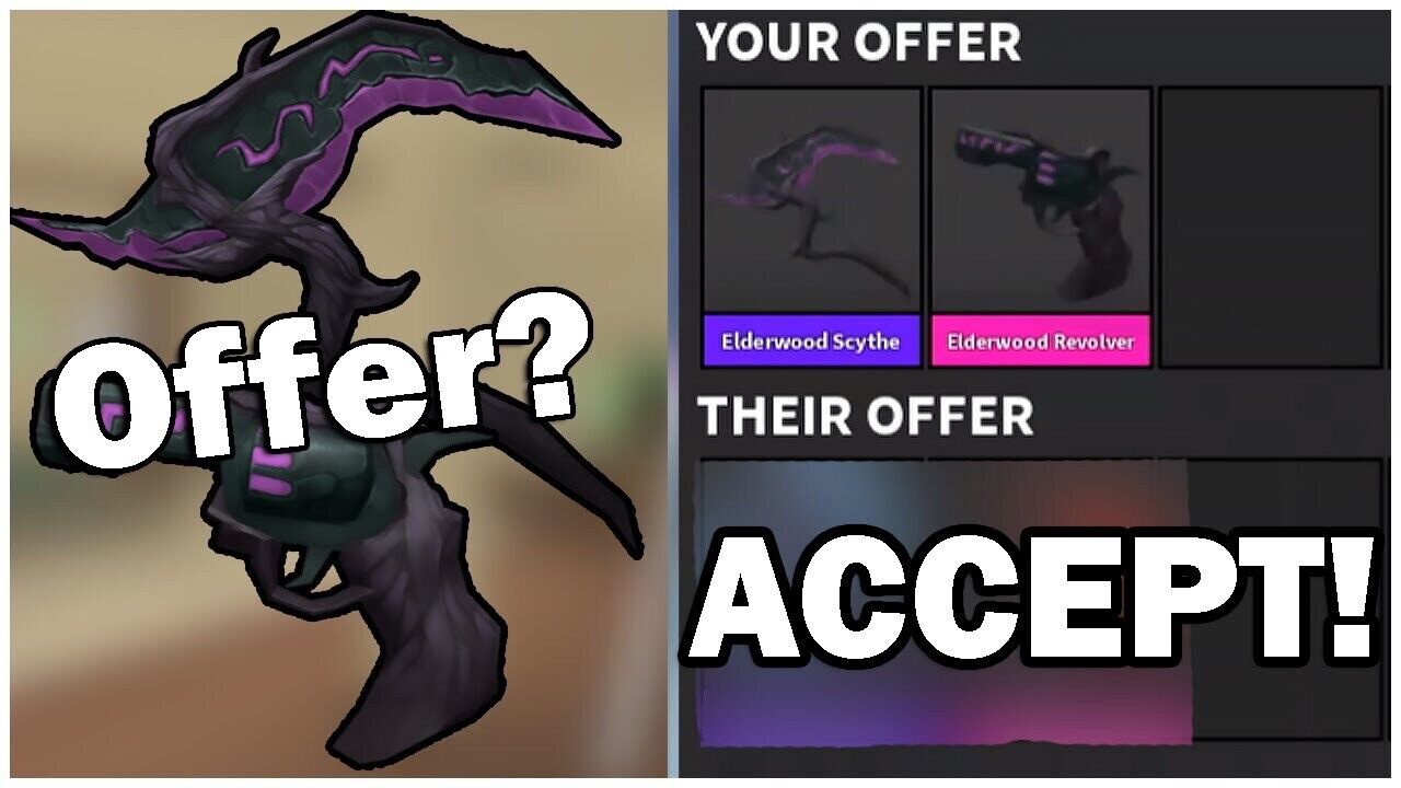 ELDERWOOD SET💜🎩FAST DELIVERY!!!💜🎩MM2 ROBLOX💜🎩GODLY ANCIENT 2 ITEMS