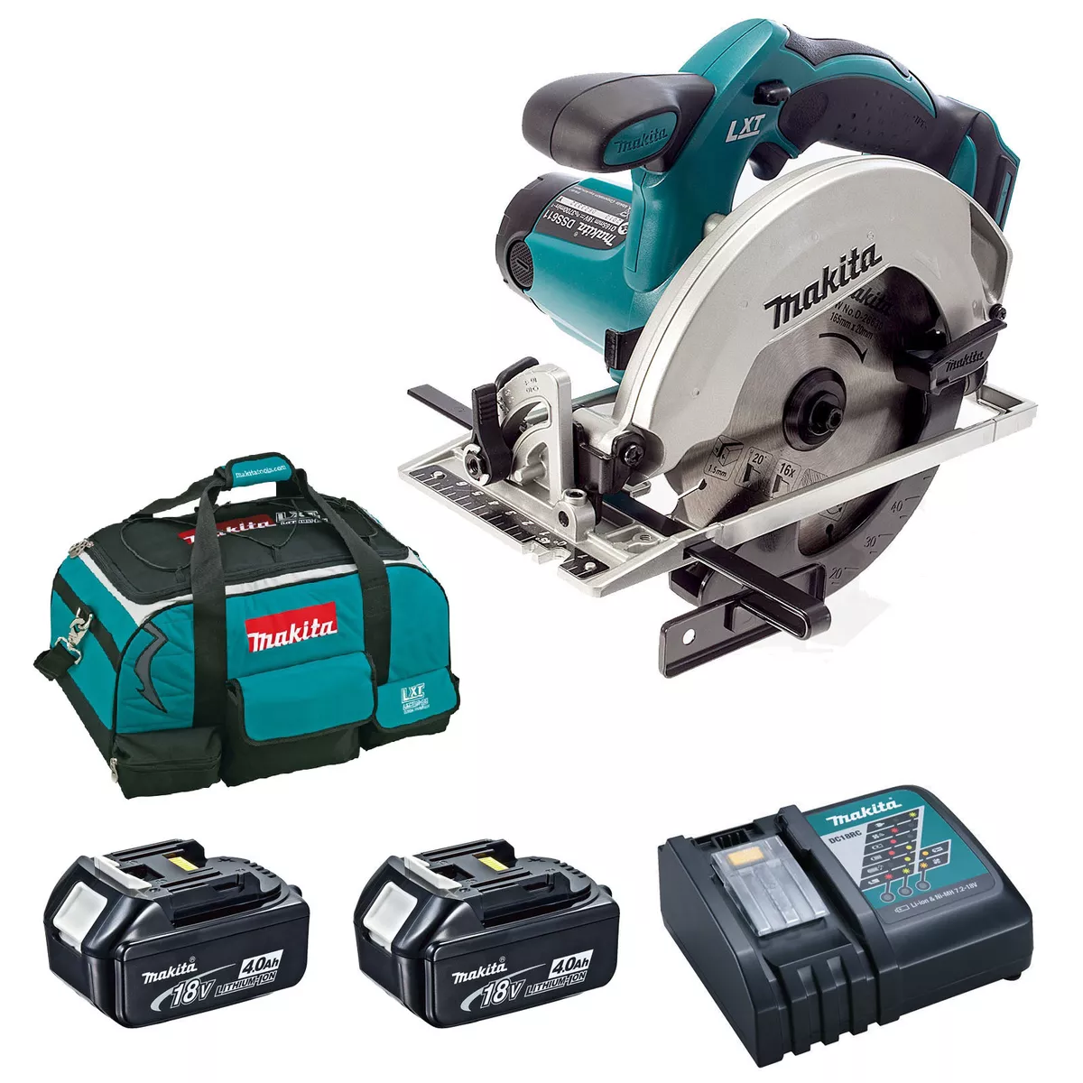 MAKITA 18V LXT DSS611 DSS611Z CIRCULAR SAW AND 2 x BL1840 1 x