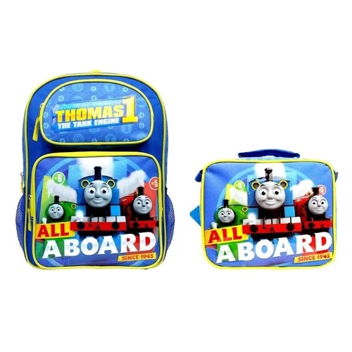THOMAS THE TRAIN 16" ALL ABOARD BACKPACK&MATCHING THOMAS THE TRAIN LUNCHBOX-NEW! - Picture 1 of 1