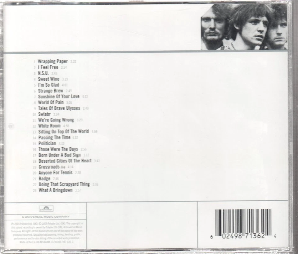 Cream I Feel Free - Ultimate Cream CD Europa Polydor 2005 Mit Info-Aufkleber - Bild 2 von 3