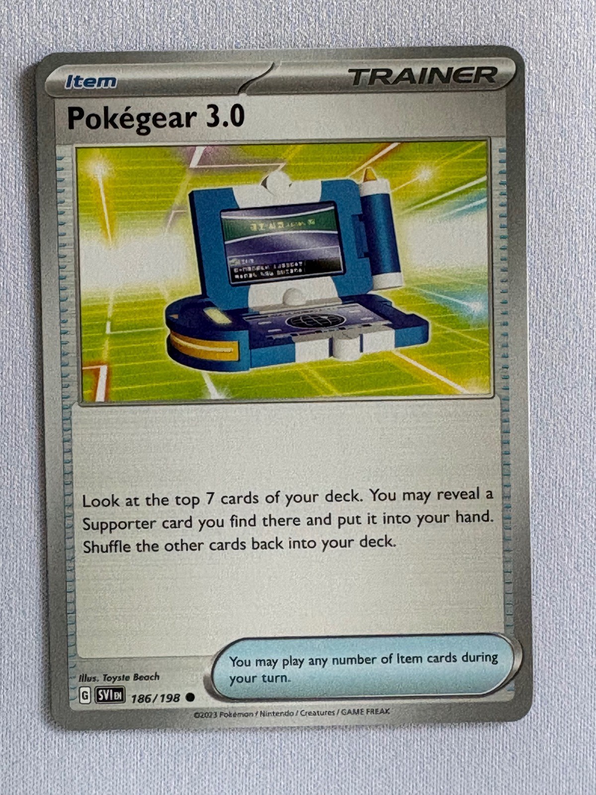 POKEGEAR 3.0 186/198 COMMON SCARLET & VIOLET POKEMON NM