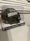 David Njoku Autographed Browns Salute to Service Mini Helmet Beckett Authentic