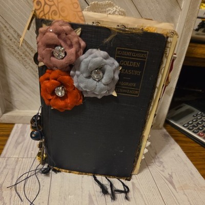 Fully Embellished Handmade Boho Style Junk Journal 72 pages front to back