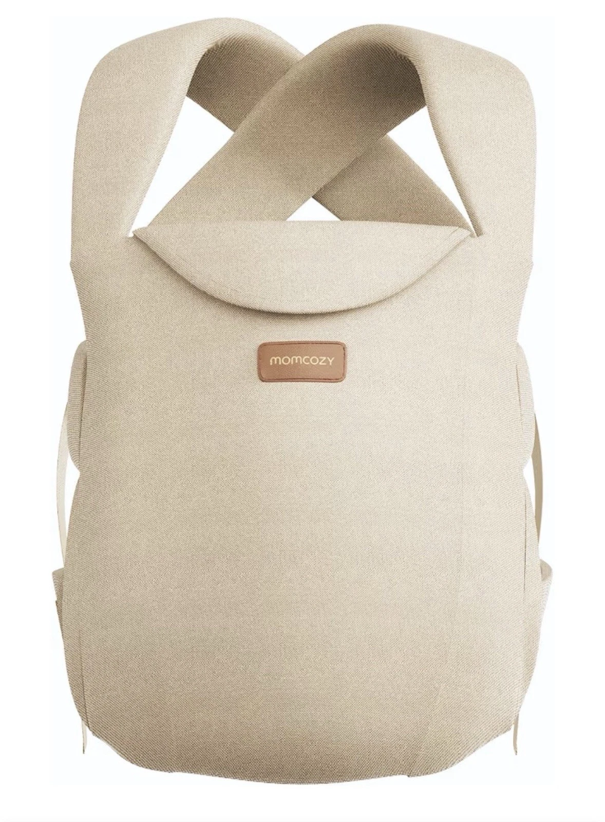 Momcozy Baby Newborn Carrier, 7-25 Lbs, Ultra-Light, 100% Cotton, Light Khaki