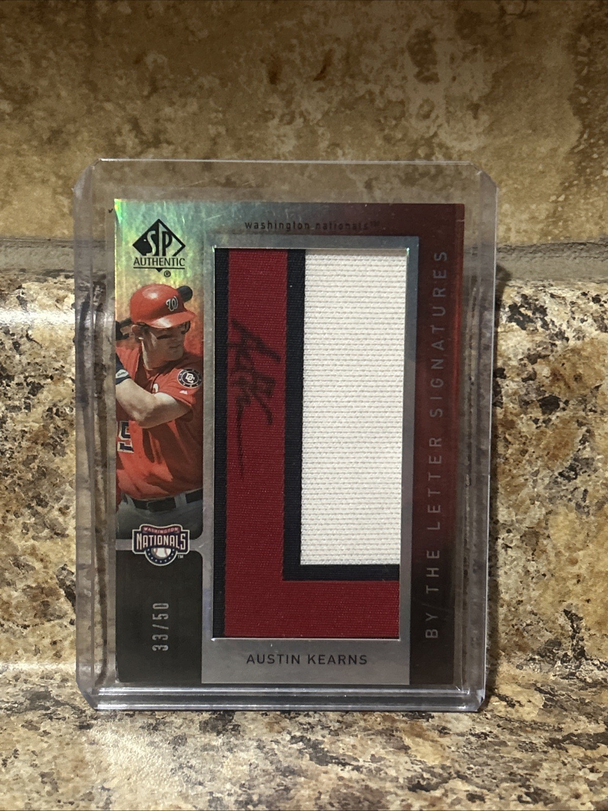 Austin Kearns 2007 SP Authentic By The Letter L Signatures Auto  /50 Nationals