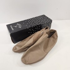 Capezio Split Sole Gore Boot Tan Size 9.5 Leather Upper Brazil Dance Slippers