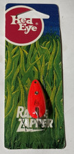 Vintage     Red Eye      Rattle Zapper spoons  w/weed guard    Flo Red