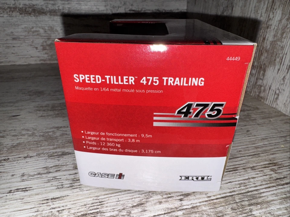 1/64 Scale Case IH 475 Speed Tiller Implement Minimum Tillage Die-Cast Ertl - Image 4 of 4