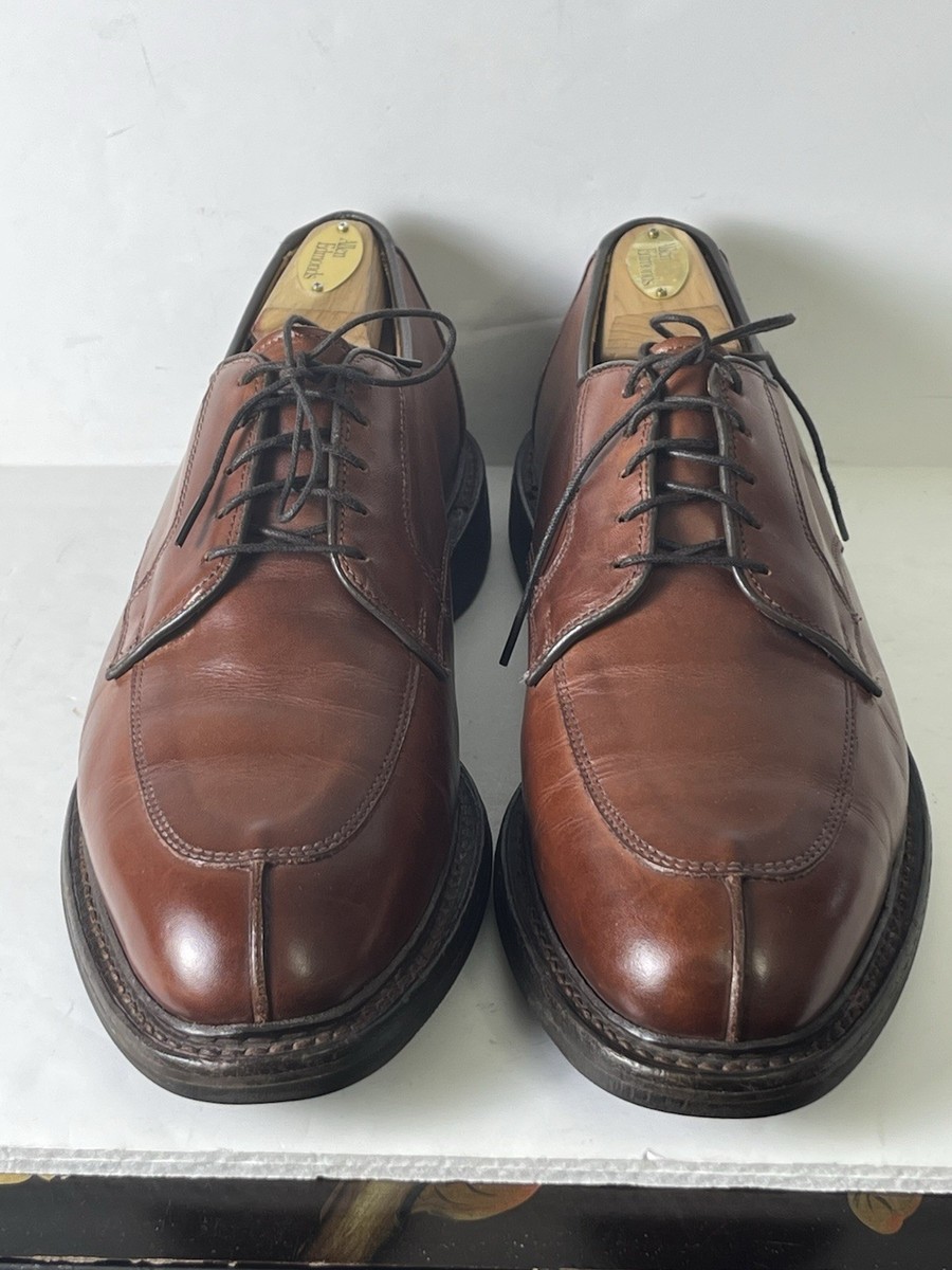 Allen Edmonds Ashton Shoes Mens 9.5 D Chili Brown Split Toe Derby Dress Leather Vintage Allen Edmonds Ashton Orthotic Brown Split Toe Shoes  main image 4