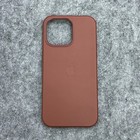 For iPhone 14 Original Leather Phone Case With MagSafe -Umber