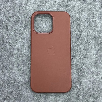 For iPhone 14 Original Leather Phone Case With MagSafe -Umber