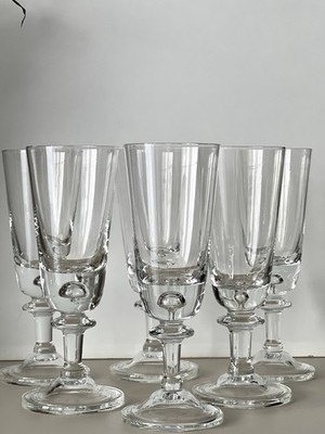 6x Hadeland Tangen Sekt-/ Champagnergläser 20cl Kristall Willy Johansson 1958