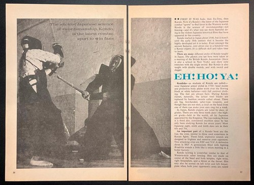 Kendo Japanese Sword martial art 1966 article “EH! HO! YA!” British Kendo Assoc.
