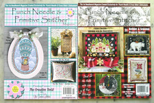 Lot of 2 Punch Needle Primitive Stitcher magazines Christmas 2020 Spring 2021