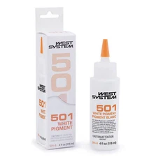 West System 501-8 White Epoxy Pigment 4oz Colorant for Boat Building/Repair