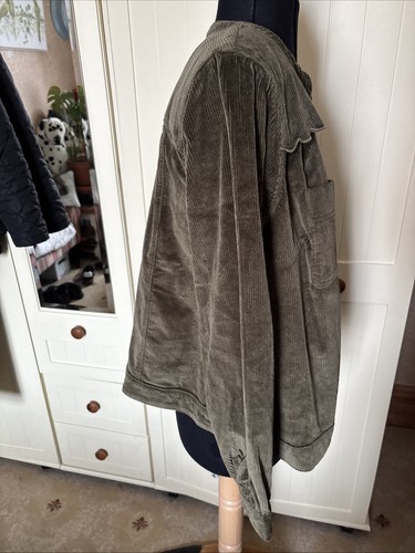 MONSOON Lira Ladies Olive Green Cotton Stretch Cord Corduroy Jacket Size L NEW - Picture 14 of 17